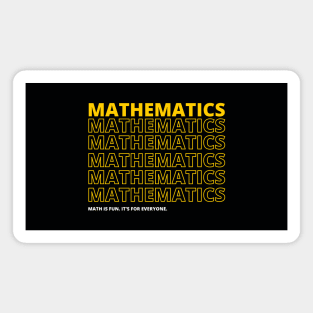 Mathematics Typography - Text Design Magnet